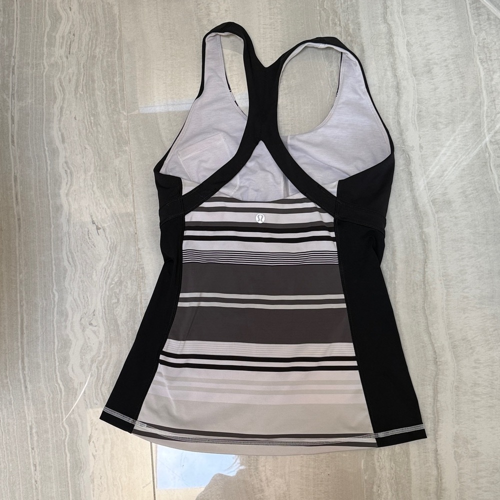 Lululemon Striped Racerback Tank Top - Picture 2 of 3